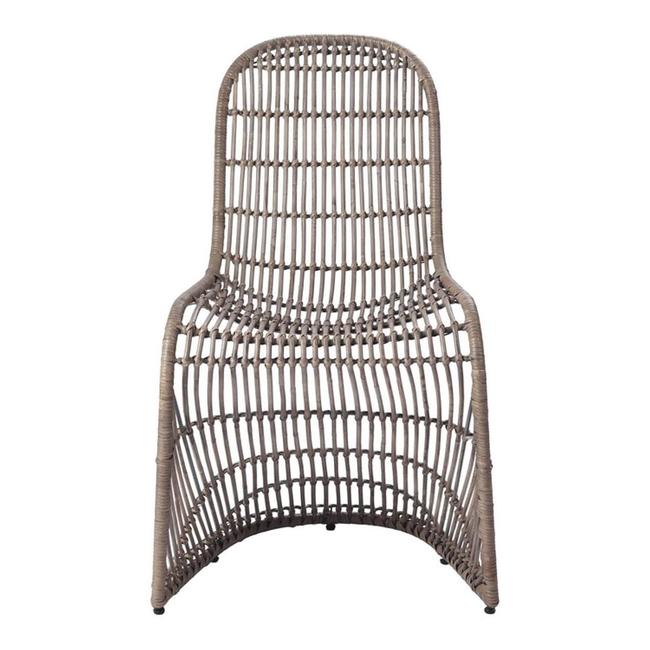 Groovy Rattan Chair In Gray by New Pacific Direct