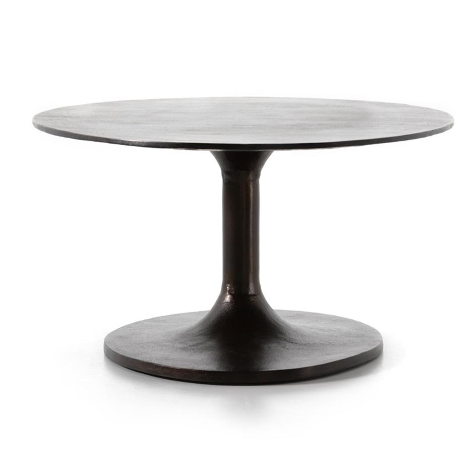 Simone Oval Coffee Table In Antique Rust by FOUR HANDS