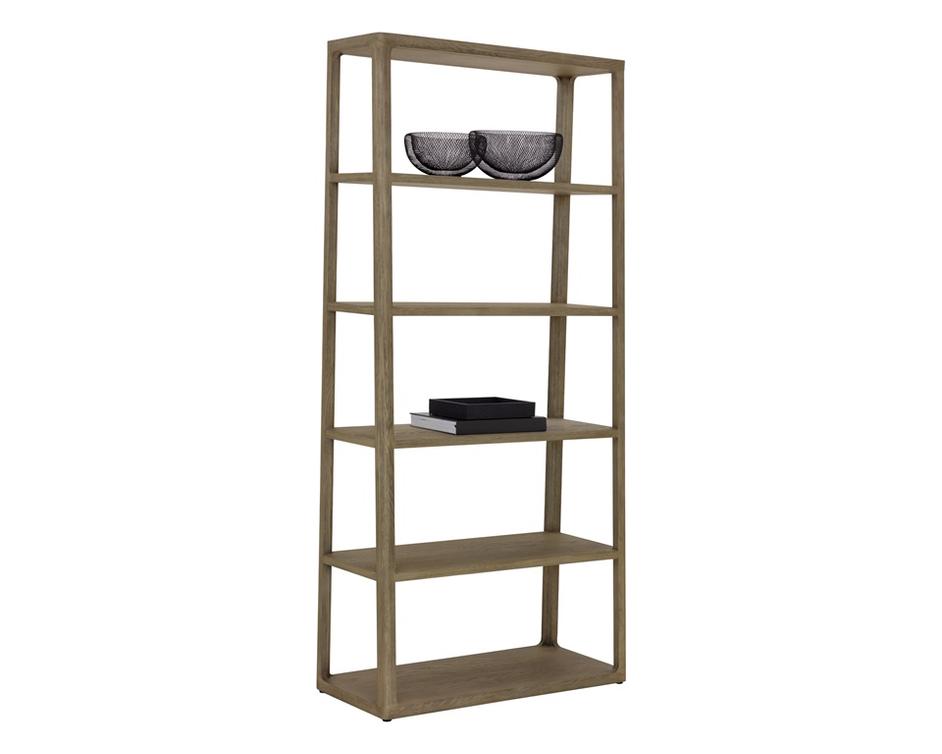 DONCASTER BOOKCASE - LARGE - SMOKE GREY by Sunpan