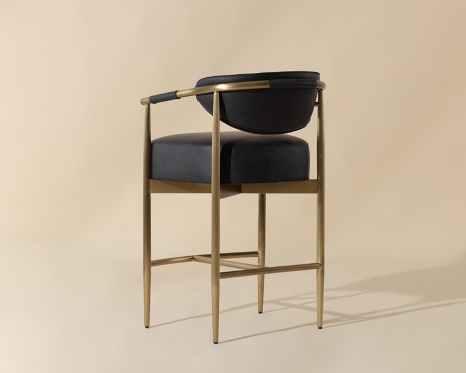 HELOISE COUNTER STOOL - BRAVO BLACK by Sunpan
