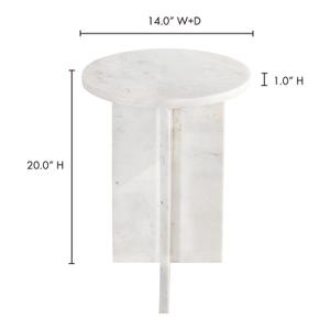 GRACE ACCENT TABLE WHITE MARBLE by Moes Home