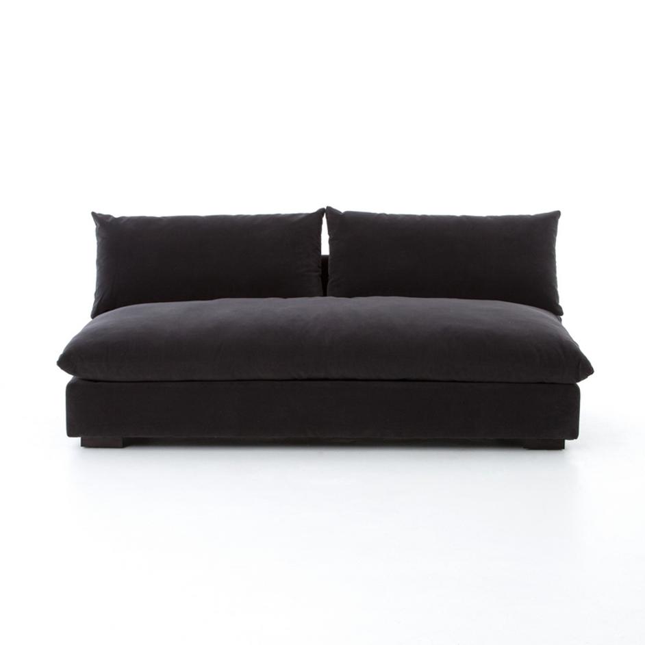 Grant Armless Sofa-Henry Charcoal by FOUR HANDS