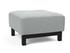DELUXE EXCESS OTTOMAN in MELANGE LIGHT GREY FABRIC WITH Dark Wood LEGS 538 by INNOVATION USA
