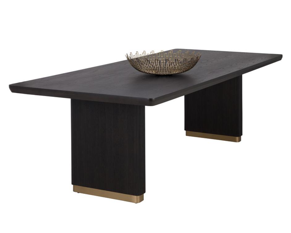 KALLA DINING TABLE - RECTANGULAR - CHARCOAL - 96" by Sunpan