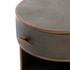 Shagreen Round Nightstand-Antique Brass by FOUR HANDS