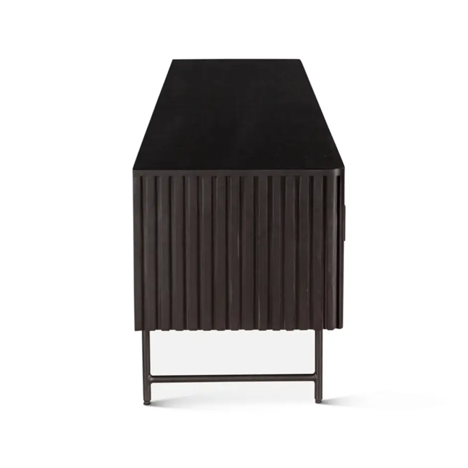 Verbania 98" Plasma Cabinet, Matte Black by Home Trends & Design