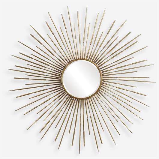 Golden Rays Round Mirror by Uttermost