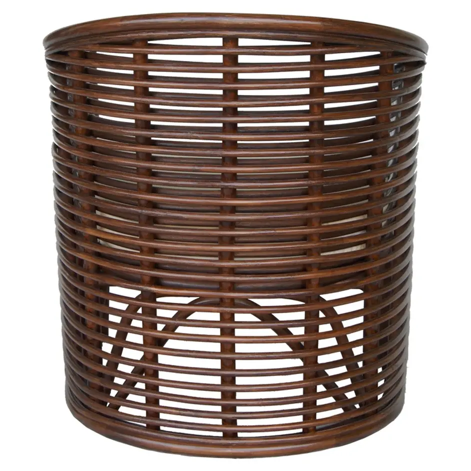 Knox Rattan Tub Arm Chair In Earth Tone Brown by New Pacific Direct