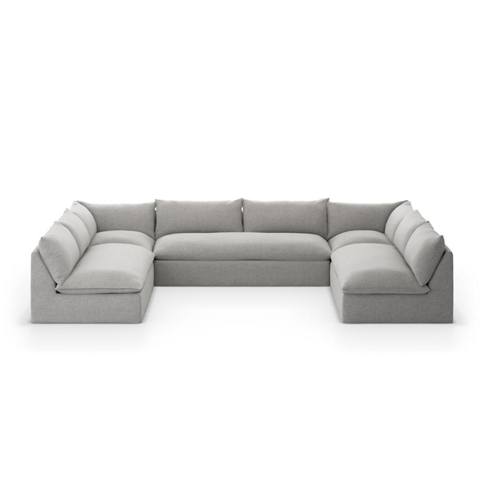 Grant Outdoor 5 Pc Sectional In Faye Ash by FOUR HANDS