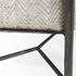 Charlotte  55.0L Gray Herringbone Fabric Seat w/ Antique Nickel Metal Frame Bench by Mercana