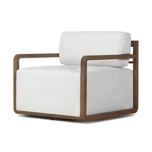 Stroud Outdoor Swivel Chair - Alessi Linen by Four Hands