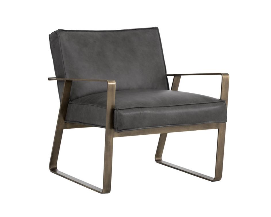 Kristoffer Lounge Chair - Vintage Steel Grey by Sunpan