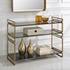 Stacked Up Gray Glass Console Table by Uttermost