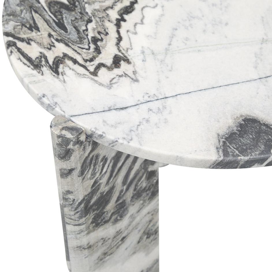 Zora Marble Round End Table by Classic Home