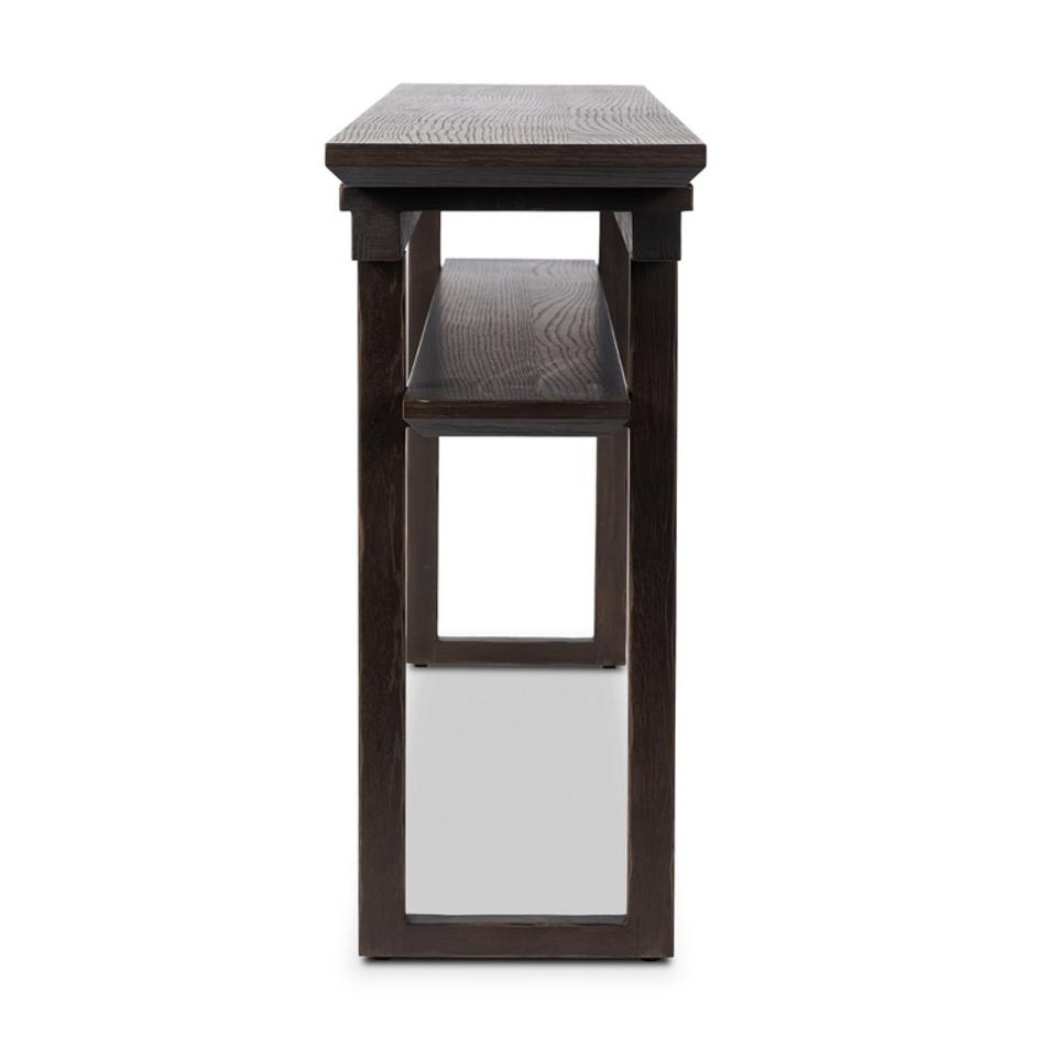 Naiya Console Table In Cocoa Oak And Cocoa Oak Veneer by Four Hands