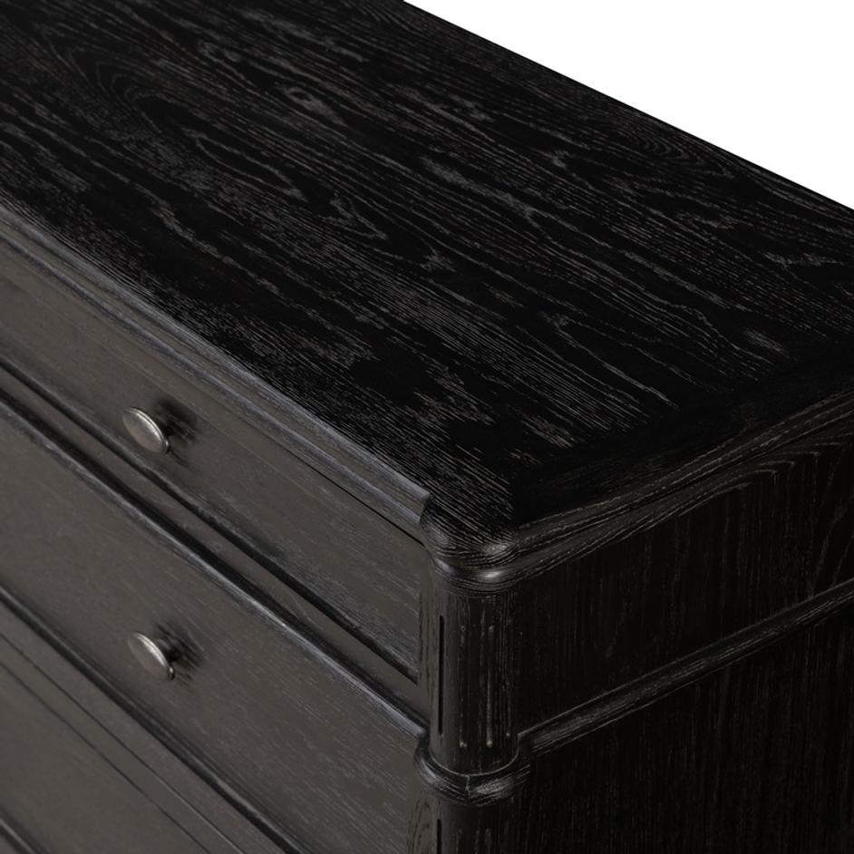 Toulouse 9 Drawer Dresser In Dstrssd Black by FOUR HANDS