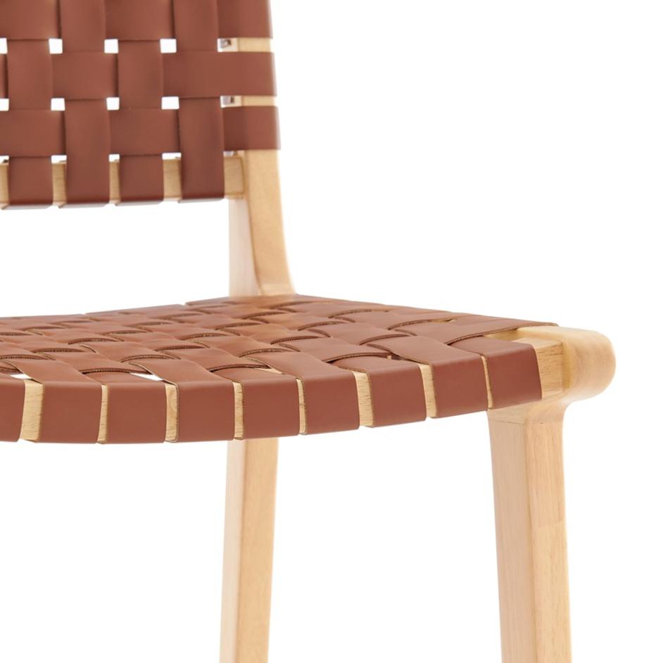 Marco PU Counter Stool, Ochre Brown by New Pacific Direct
