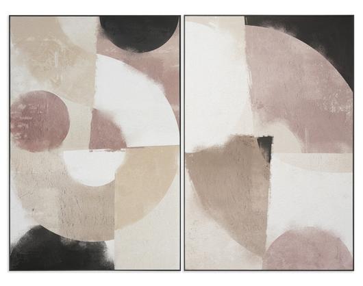 MIAMI VICE (SET OF 2) - 40" X 60" - CHARCOAL FLOATER FRAME by Sunpan