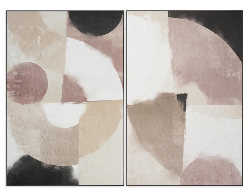 MIAMI VICE (SET OF 2) - 40" X 60" - CHARCOAL FLOATER FRAME by Sunpan