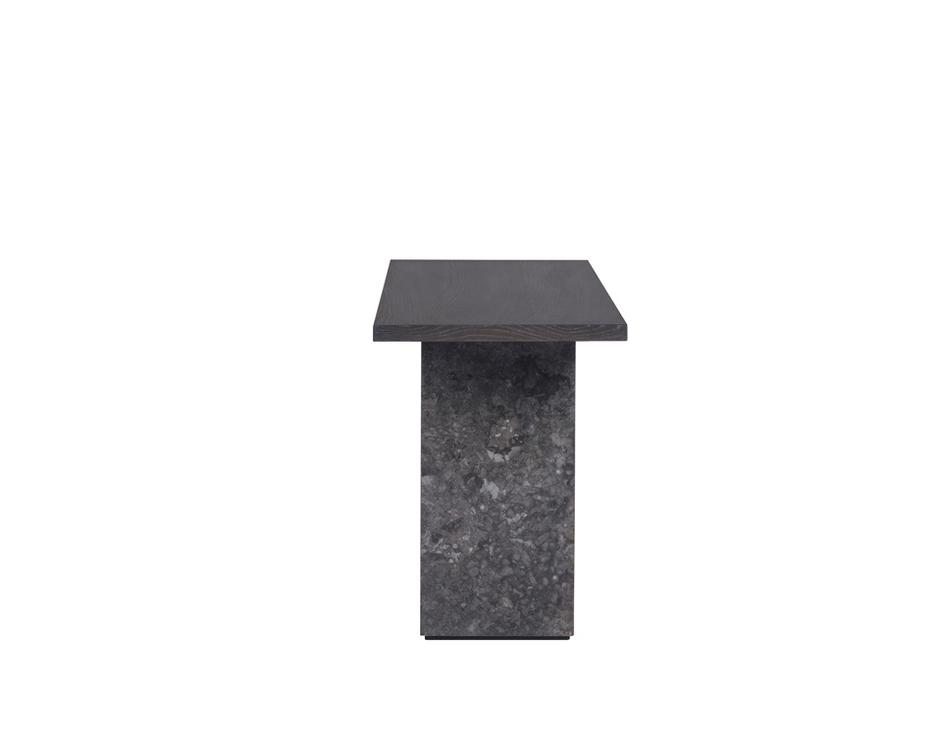Rebel Console Table - Grey Marble / Charcoal Grey by Sunpan