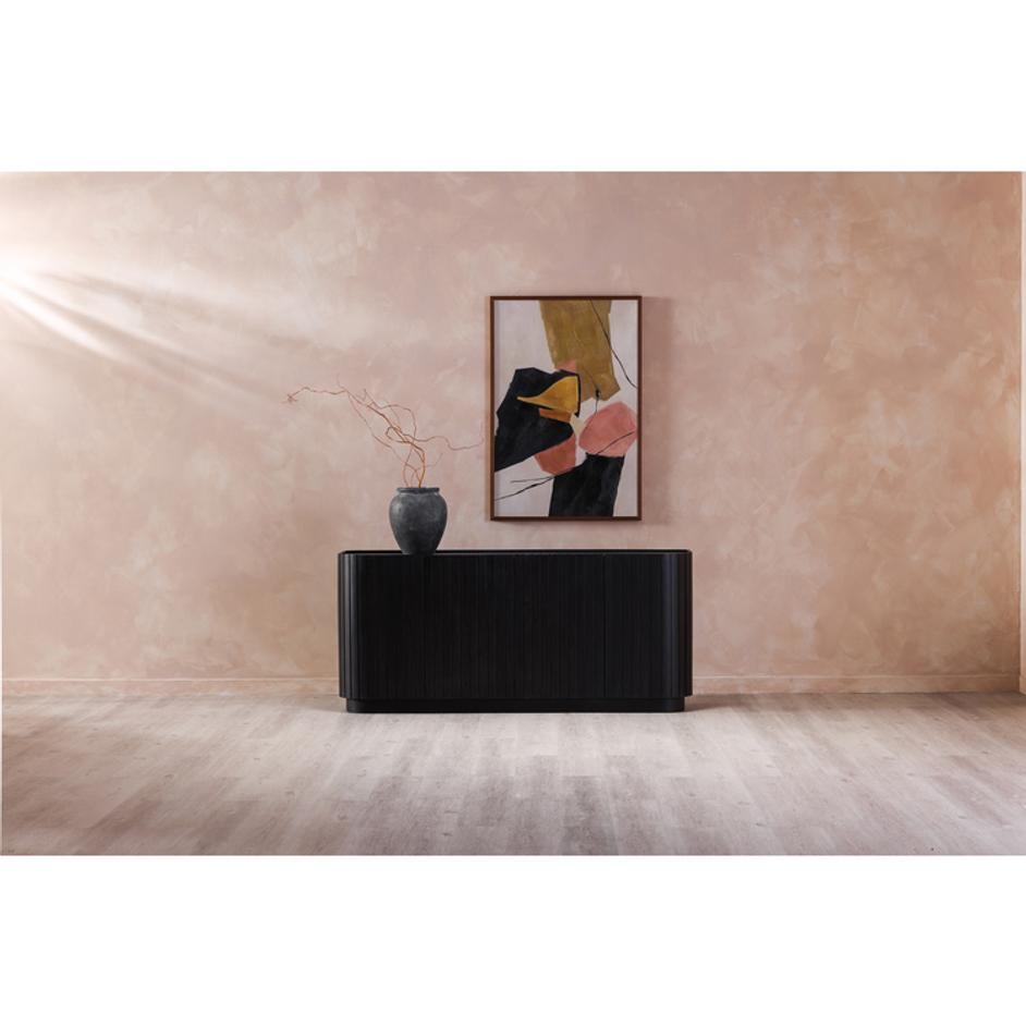 Povera 4 Door Sideboard Black by Moes Home