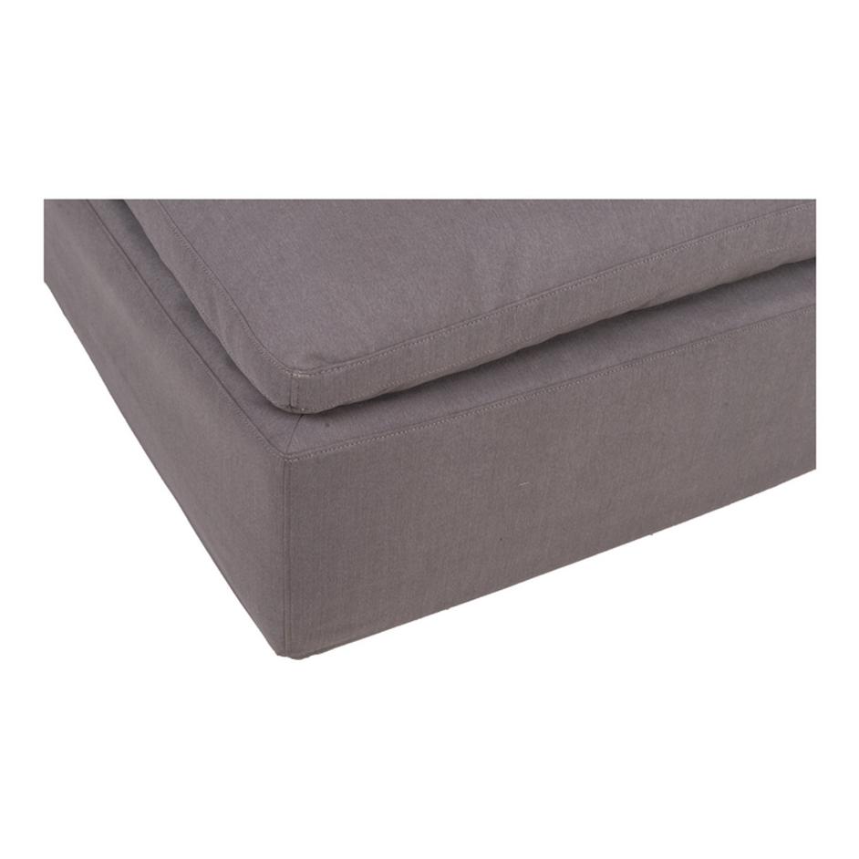 CLAY OTTOMAN LIVESMART FABRIC LIGHT GREY by Moes Home