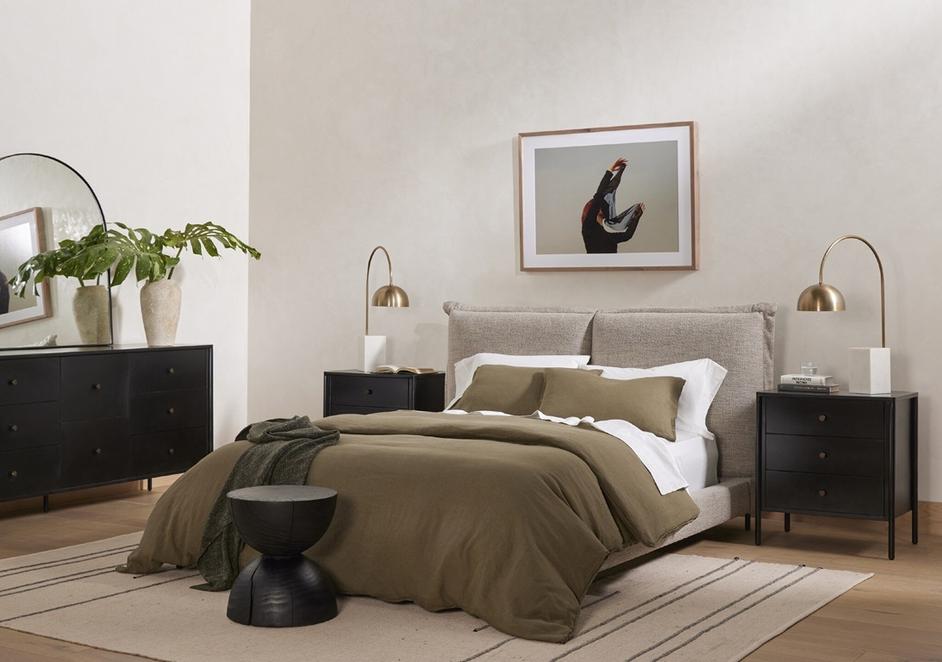 Inwood Queen Bed - Merino Porcelain by Four Hands