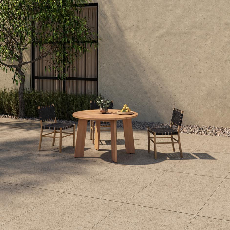 Delta Round Outdoor Dining Table Natural by Moes Home