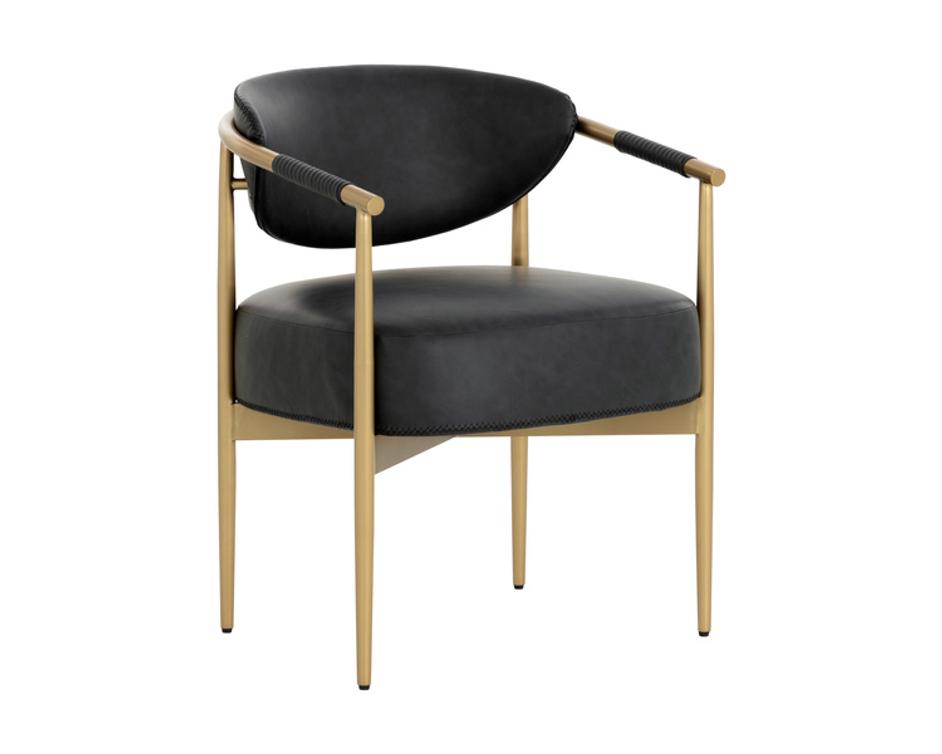 HELOISE DINING ARMCHAIR - BRAVO BLACK by Sunpan