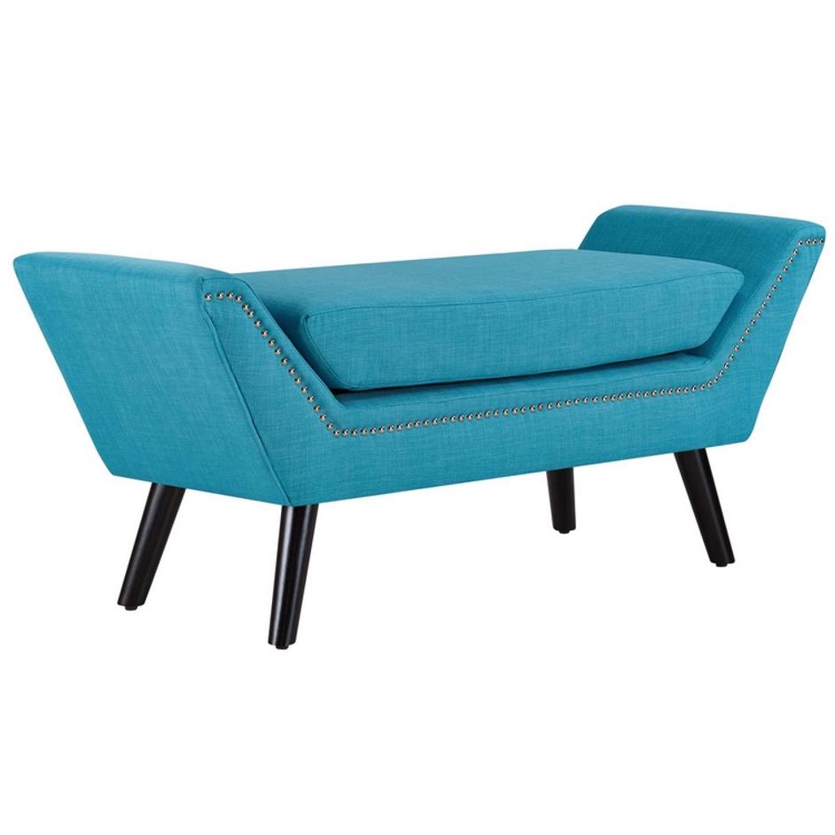 Gatley Upholstered Fabric Bench In Pure Water by Modway Furniture