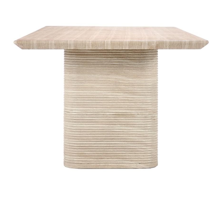 Aiden 87" Outdoor Dining Table Beige by Classic Home