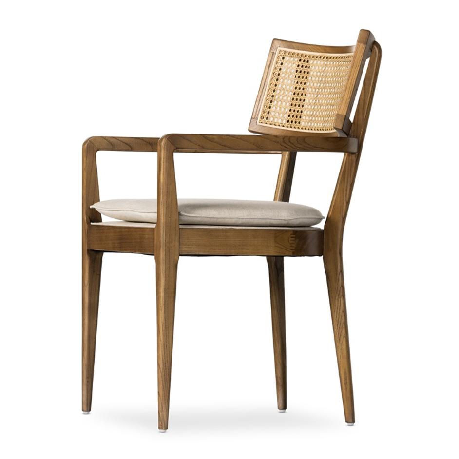 Britt Dining Armchair In Savile Flax by FOUR HANDS