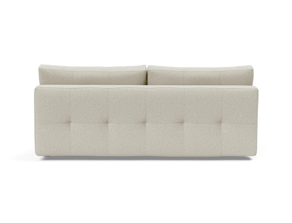SUPREMAX D.E.L. SLEEPER SOFA in MIXED DANCE NATURAL FABRIC WITH Chrome legs 527 by INNOVATION USA