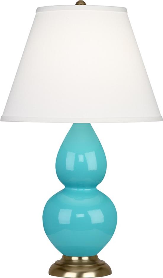 Egg Blue Small Double Gourd Accent Lamp by Robert Abbey