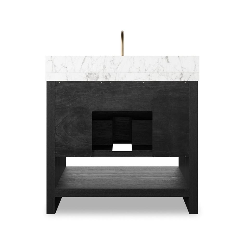 Anthem Single Vanity - Black Wash Oak Veneer by Four Hands