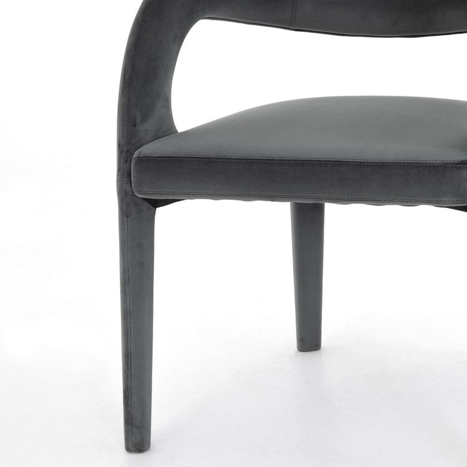 Hawkins Dining Chair-Charcoal Velvet by FOUR HANDS
