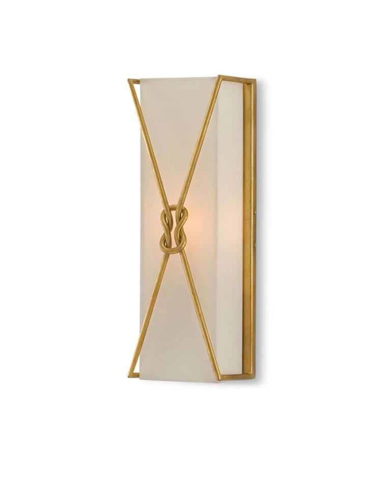 Ariadne Large Wall Sconce In Contemporary Gold Leaf by Currey & Company