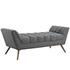 Vestry Medium Upholstered Fabric Bench In Gray by Modway Furniture