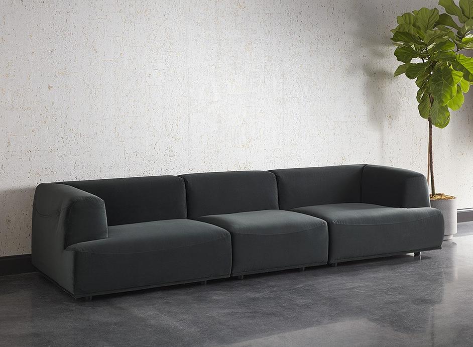 Darren Modular - Right Armchair - Smokescreen by Sunpan