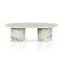 Oranda Coffee Table in Polished White by FOUR HANDS