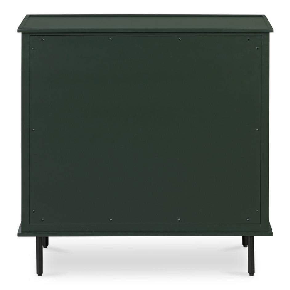 Reagan 3 Drawer Nightstand Deep Green by Moes Home