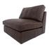 Thurlow Slipper Chair Espresso Brown Leather by Moes Home