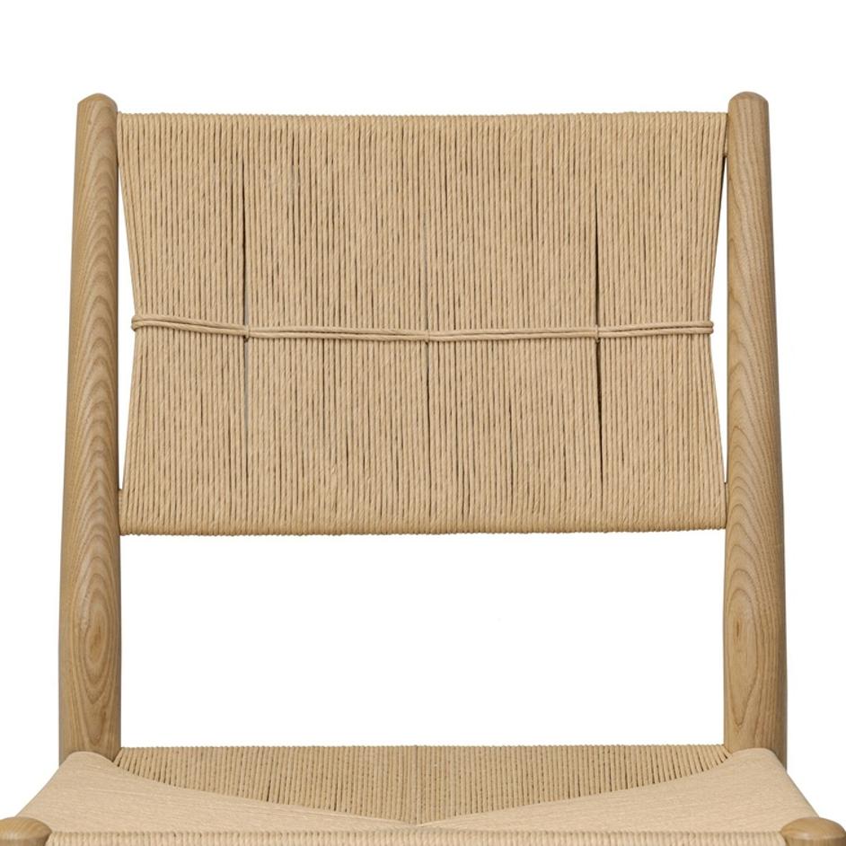 Dara Bar Stool In Toasted Ash And Natural Paper Cord by Four Hands