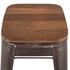 Eiffel 12" Barstool, Teak Top by Home Trends & Design