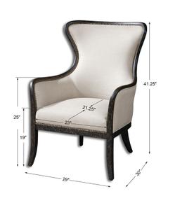 Sandy Wing Back Armchair by Uttermost