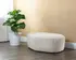 SORAYA OTTOMAN - DOVE CREAM by Sunpan