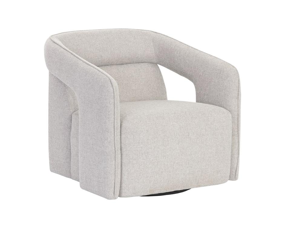 Kendrick Swivel Lounge Chair - Belfast Heather Grey by Sunpan
