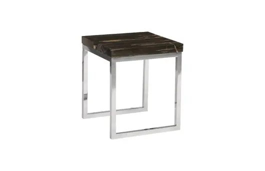 Petrified Wood Side Table, Laminated by PHILLIPS COLLECTION