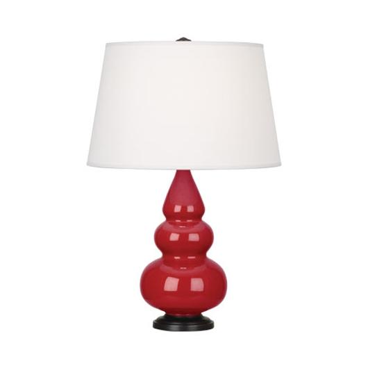 Ruby Red Small Triple Gourd Accent Lamp by Robert Abbey