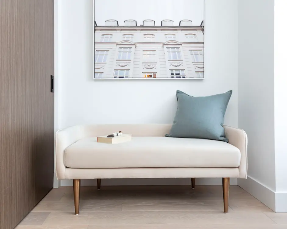 SAMMY BENCH - CREAM SKY by Sunpan